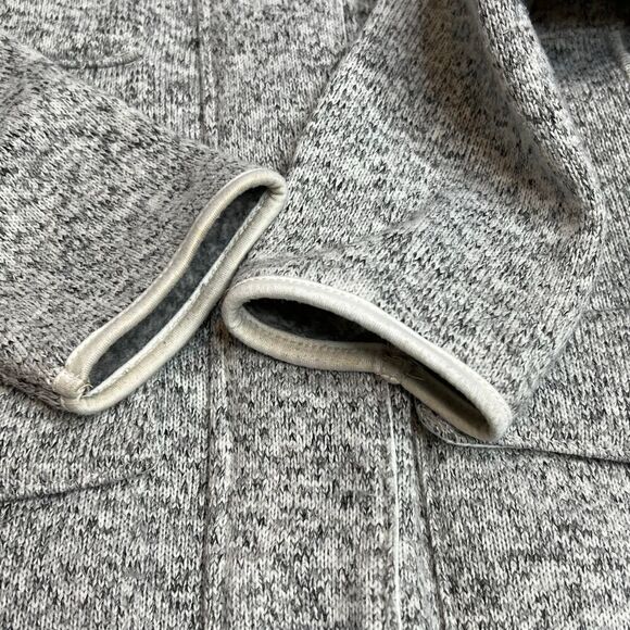 Eddie  Bauer heathered gray full zip 4 pocket fleece jacket size M - Picture 16 of 16